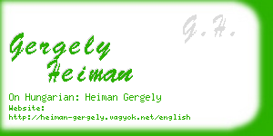 gergely heiman business card